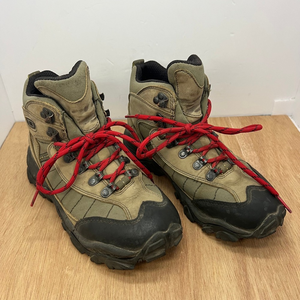Merrell x REI Monarch II Mid Hiking Boots Womens 7.5 Lichen Green Leather Trail